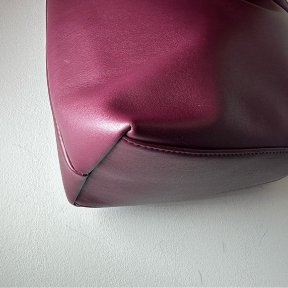 AOTA Anthropologie Wine Bow Shoulder Bag Slouchy Hobo Coquette Vegan Recycled - Picture 13 of 16